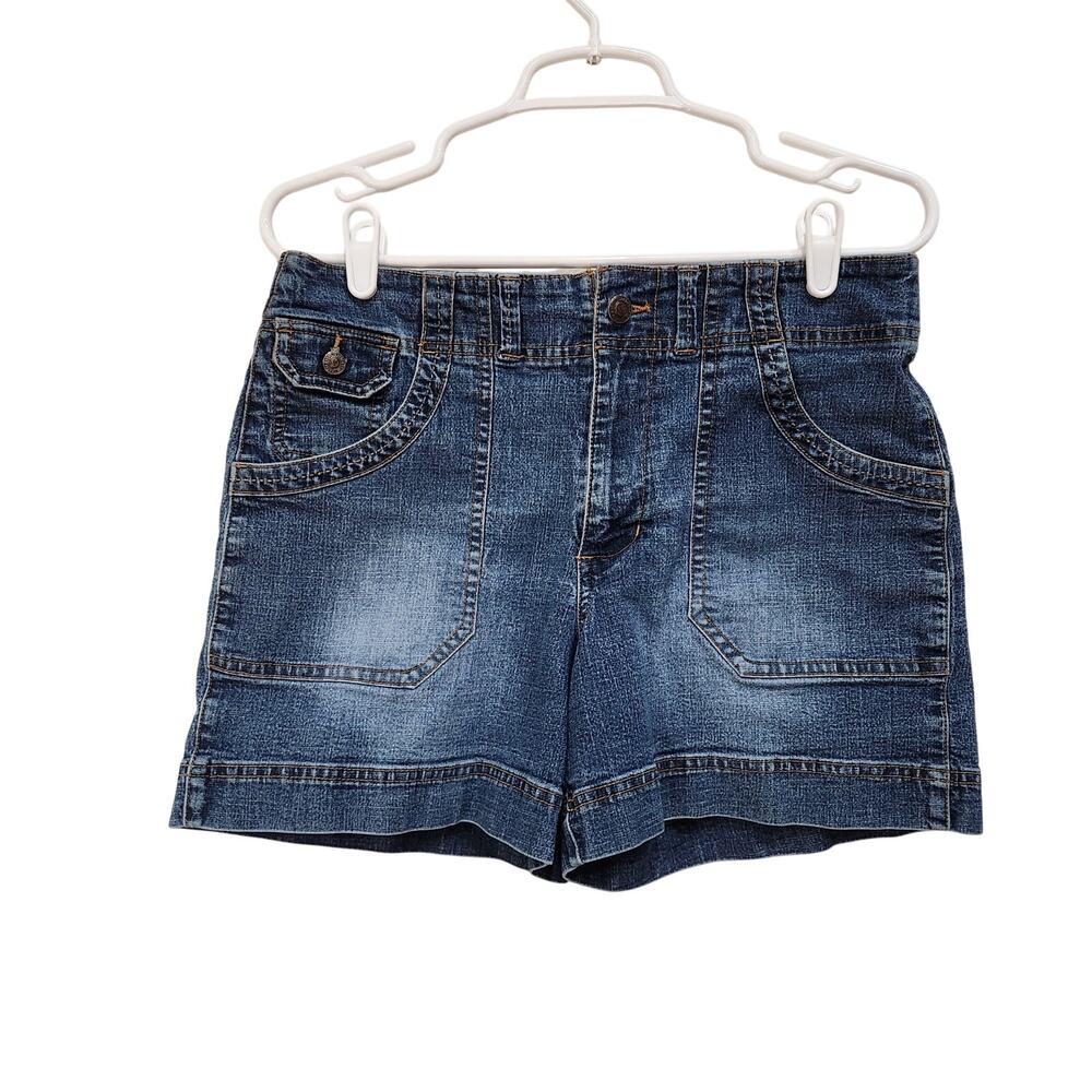 Vintage North Crest Dark Wash High Rise Casual Shorts Blue Denim Size 10